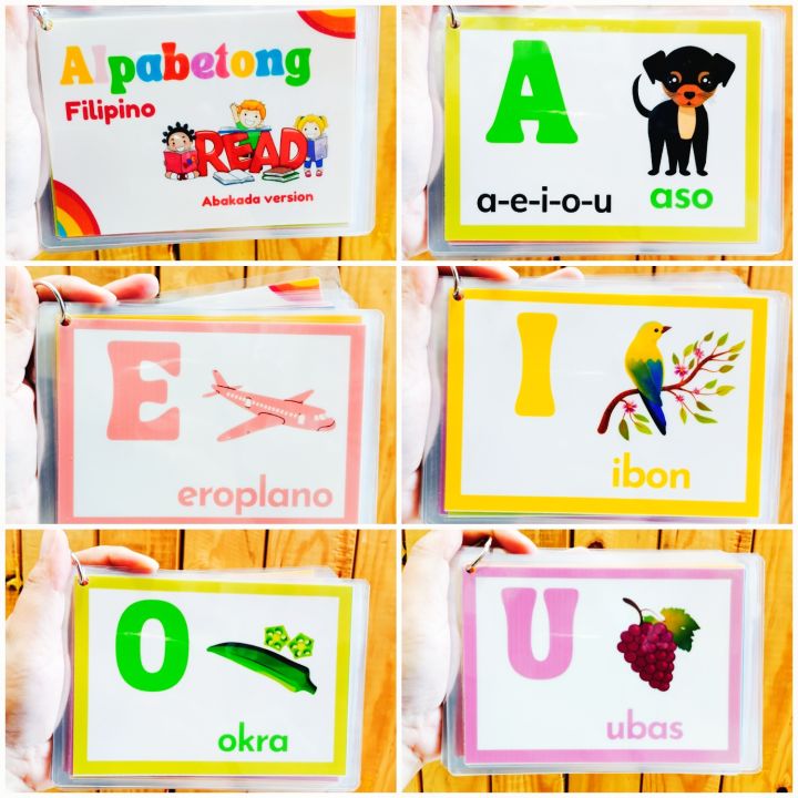 Filipino Alphabet Abakada Laminated Educational Flash Cards | Lazada PH