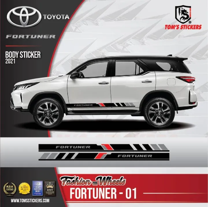 👍👍TOYOTA FORTUNER CAR BODY STICKER SET FORTUNER 01 Lazada