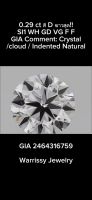 #เพชรแท้ #เพชรธรรมชาติ #GIA #certified 0.29ct สี D ขาวสุด SI1