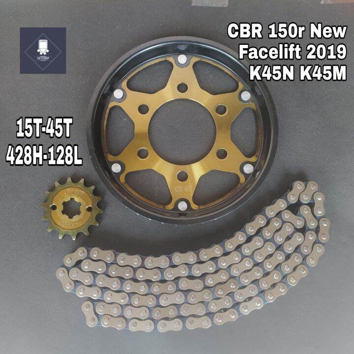 GIR SET CBR150R FACELIFT 2019 K45N K45M LUBANG BAUT 6 GIR PAKET CBR