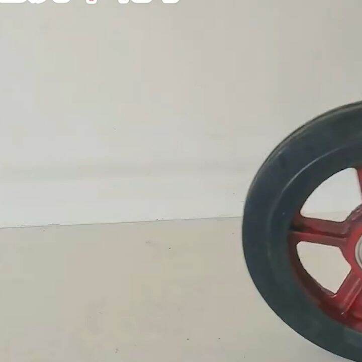 6 inch Heavy Duty Push Cart Rubber Wheel Hand Truck Wheel Steel Body