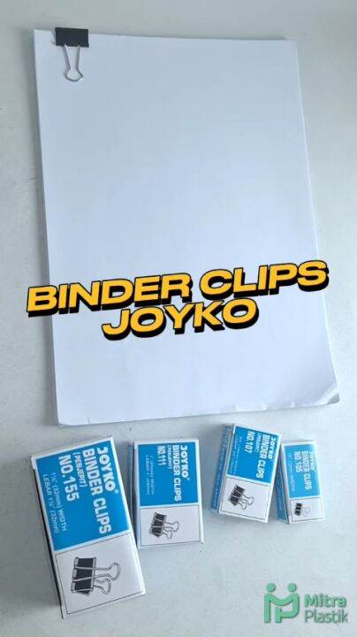 Binder Clips Joyko Binder Clips No Penjepit Kertas Besar Paper Clip