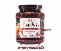 ชาพุทราผสมน้ำผึ้งhoney jujube tea580g ใช้ชงละลายกับน้ำชงดื่มกิน ชาเกาหลี