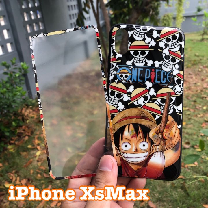 เคสและฟิล์มXMax เคสXsMax เคสฟิล์มลายการ์ตูน เคสวันพีช