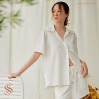 Bysasi Sunny oversized shirt เสื้อผ้าพื้นยืด oversized แขนสั้น (preorder 7 Day ) SSSS2370009