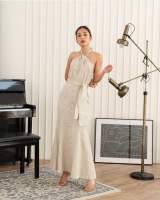 Maynita - Aurora halter linen dress เดรสลินินคล้องคอ