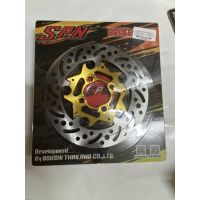 จานหน้าKSR(Front brake disc For KSR) By SPN ทองหมุดดำ ขนาด200มม สีทองหมุดดำ