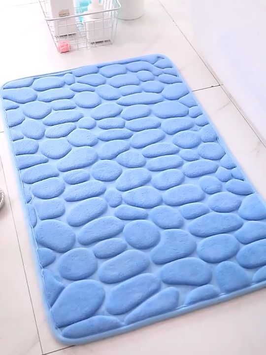 1pc Anti-slip Massage Bathroom Mat Pebble Shower Room Floor Mat