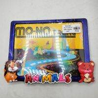 ป้ายทะเบียน(MO-NO RACING)เหล็ก การ์ตูนยาง คละสีรหัส(015356)