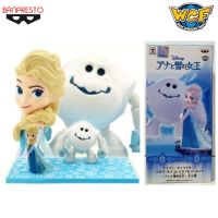 โมเดลของแท้ WCF Disney Frozen Mega figure-Elsa &amp; Marshmallow Ver. A สีเข้ม