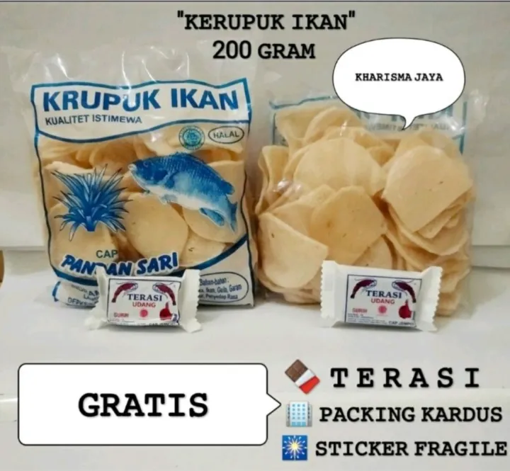 Kerupuk Ikan Mentah Kerupuk Ikan Super Pandan Sari Kerupuk Ikan Khas Cirebon Gratis Terasi