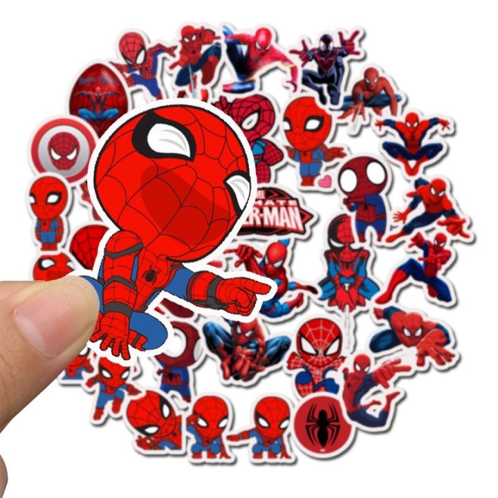 sticker-สติ๊กเกอร์-spider-man-h-102-สไปเดอร์แมน-35ชิ้น-spiderman-marvel-มาเวล-spider-man-ironman-ไอรอนแมน-สไปเดอแมน-ฮัค-man-ฮัค-hulk