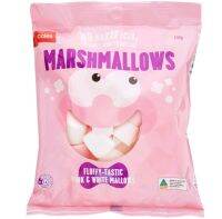 โคลส์ มาร์ชเมลโล่นุ่มฟู พิ้งค์ แอนด์ไวท์ Coles Fluffy Tastic Pink &amp; White Mashmallow 150g