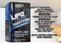 Nutrex LIPO6 BLACK NIGHTTIME(30caps)แฟตเบิร์นเผาผลาญไขมันในเวลาที่นอนหลับ