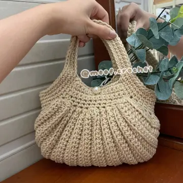 Crochet tote bag | Móc túi xách tote họa tiết lưới - YouTube