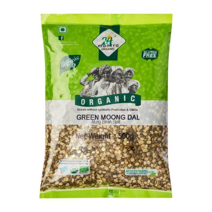 24 MANTRA ORGANIC Green Moong Dal Split 500G | Lazada