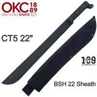 มีด MACHETE ONTARIO ของแท้ ขนาดใบมีดยาว 22 นิ้ว (ยาวสุด) เหล็ก CARBON STEEL 1075 มีดเดินป่าคู่ตัวของทหารอเมริกา พร้อมปลอกผ้าไนล่อน MADE IN THE U.S.A.