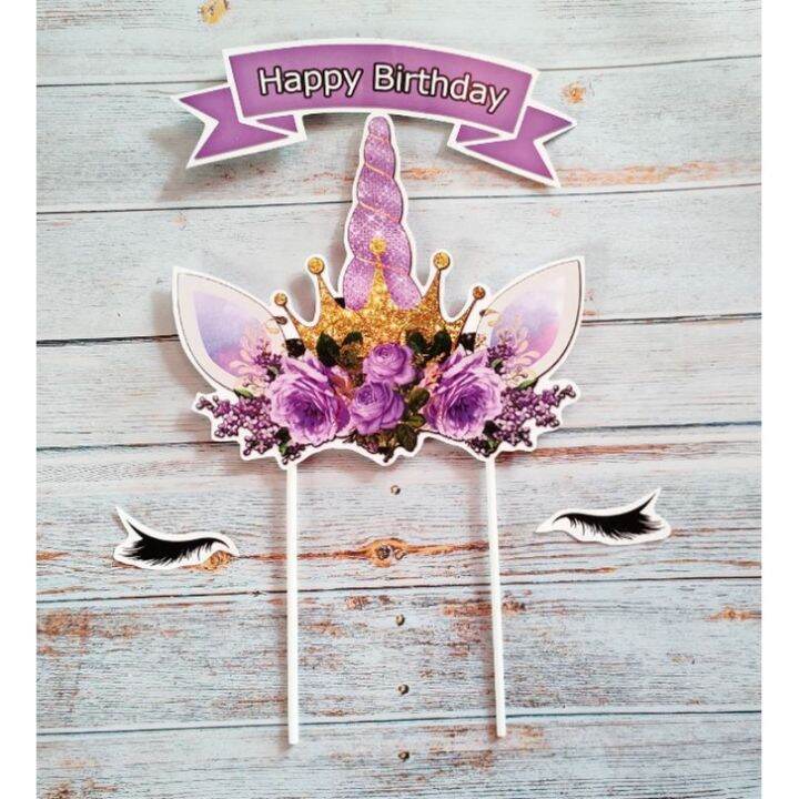topper toper hiasan tusukan kue cake nasi tumpeng puding happy birthday ...