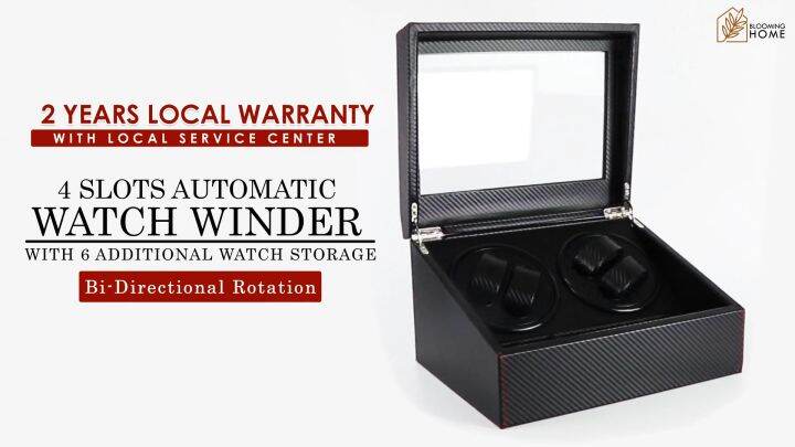 Directional Watch 4 Slots Bi-directional Rotation Automatic Watch Winder with 6 ...