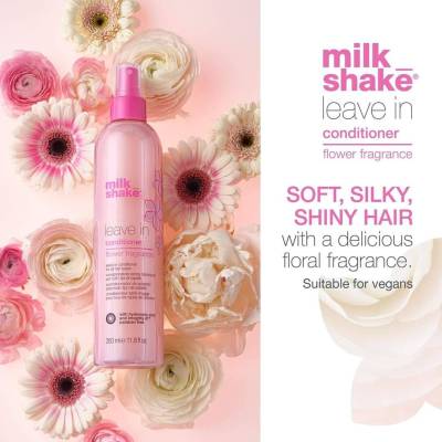 Milk Shake​ leave in Conditioner​ flower  อาหารผมบำรุงเส้นผมแบบไม่ต่้องล้างออก