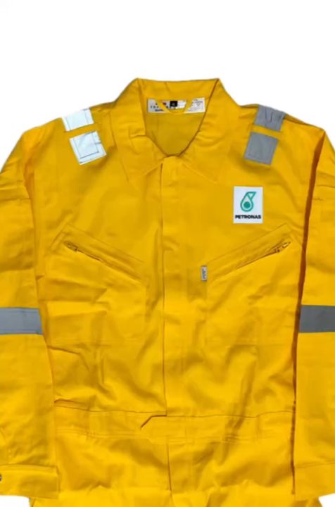 Safety Coverall | Yellow Shamarr Preshrunk Cotton 230gsm Coverall with
