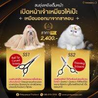 กรรไกรฟันปลา สำหรับตัดขนสัตว์เลี้ยง ซอยขนหน้า แก้ม