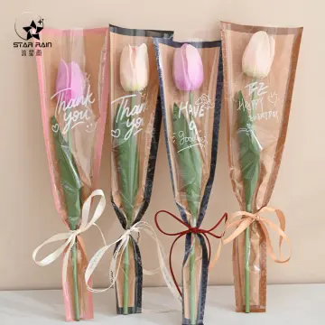 SHIOK 58cm x 58cm Waterproof Korean Plain Colour Flower Wrapping Paper For  Bouquet Flower Gift Packaging