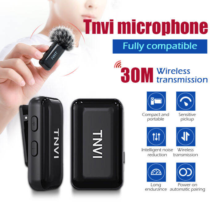 TNVI V3s Wireless Microphone Rechargeable Transmitter Receiver Mic
