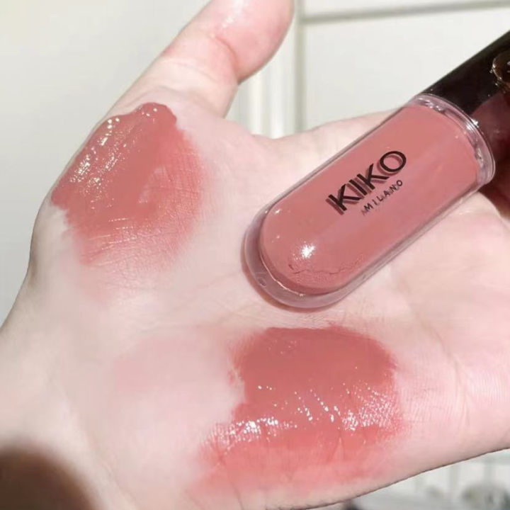 kiko-ลิปสติกเคลือบลิปกลอสสองหัวเคลือบลิปกลอสแบบใสผิวกระจกสำหรับผู้หญิงสีไม่ตกไม่ติดถ้วยของแท้103ลิปกลอส126