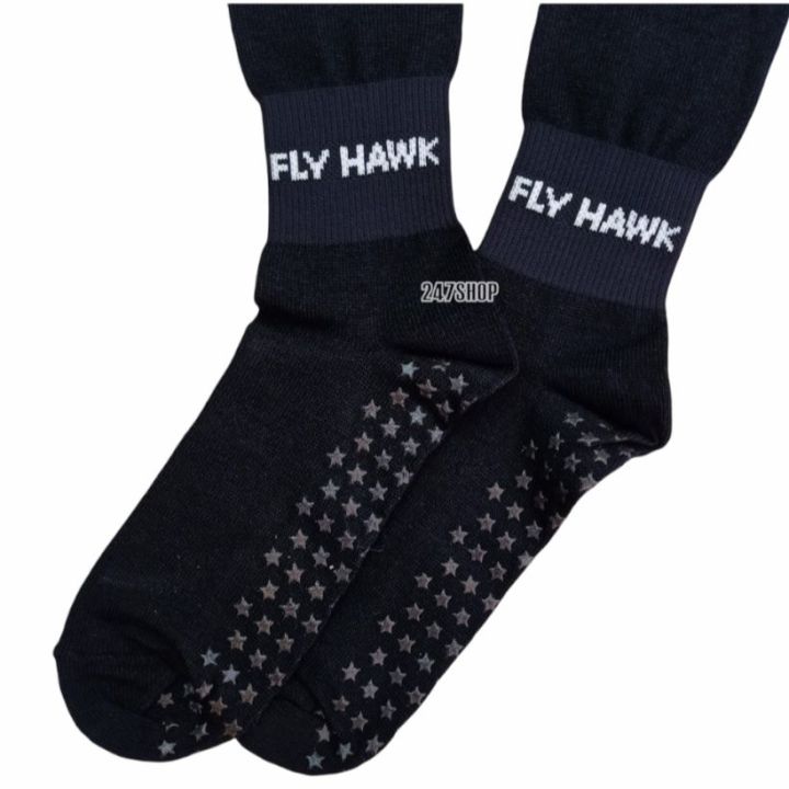 ถุงเท้ากีฬา-ถุงเท้ากีฬากันลื่น-ถุงเท้าฟุตบอล-ยี่ห้อ-fly-hawk-รหัส-e-011