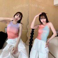 Rainbow tank top? (300฿ฟรีส่ง) เสื้อกล้ามสุดฮิต พิมพ์ลายเล่นสีทั้งหน้า-หลังเลยนะค่า โทนใหม่ไล่สีน่ารักสดใสมากก valen