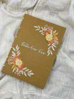 สมุดบันทึกปักมือ งานฝีมือ Hand Embroidered Journal | Natural Hand Embroidered and Hand Assembled Journal  | Unique Gift | Embroidered Notebook