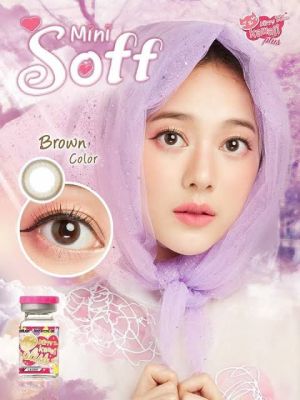 คอนเเทคเลนส์ Kitty kawaii mini soff brown (14.2)