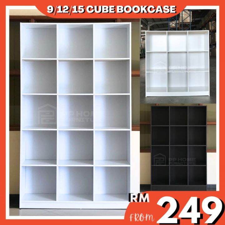 🚚𝗙𝗥𝗘𝗘 𝗦𝗛𝗜𝗣𝗣𝗜𝗡𝗚🚚[TopSeller] PP HOME 9/12/15 Cubes Bookshelf Rak Buku