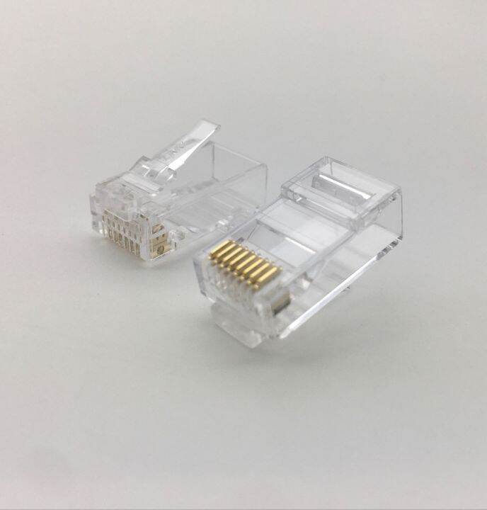 cat6-rj45-plug-ตัวผู้-layer-with-pre-insert-bar-สีใส-10ตัว-1ห่อ