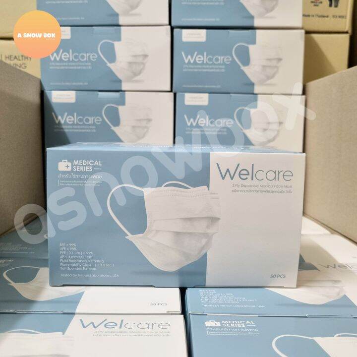 welcare-หน้ากากอนามัยทางการแพทย์-3-ชั้น-level-1-50-ชิ้น