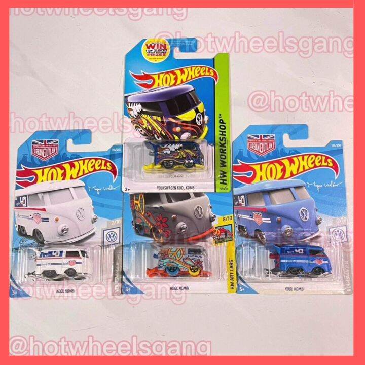 Hot Wheels Volkswagen Series Volkswagen Kool Kombi Set Collections  HotWheels Grey local/White/Blue/Blue workshop Uscard Kereta Car Model  Diecast Trucks Kombi Variant | Lazada