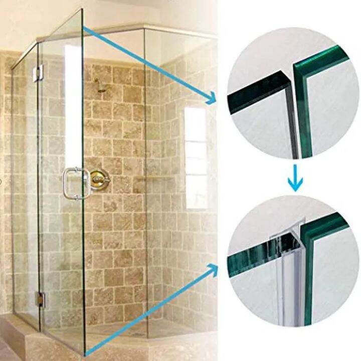 6/8/10/12mm Shower Screen Seal Strip PVC Frameless Glass Door Bottom