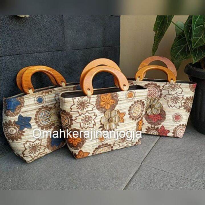 Tas Tas Tote Tas Etnik Tas Enceng Lazada Indonesia