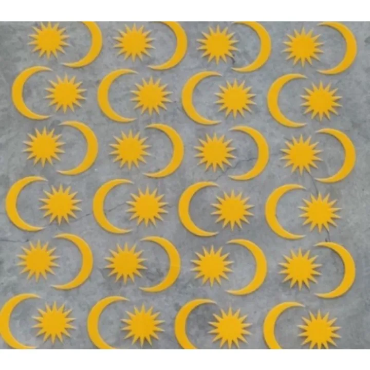 sticker bulan bintang | stiker bulan bintang (4 pcs) (ready stock) | Lazada