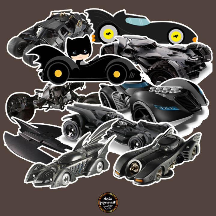 Batmobile Batman DC Waterproof Stickers 10pcs Lazada PH