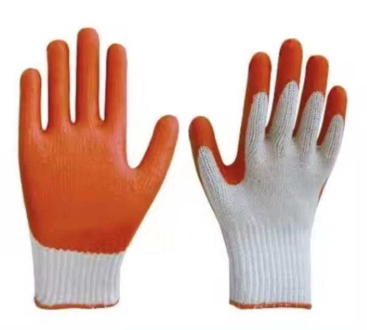 12 pairs rubber gloves cotton working gloves Good Quality Thick Cotton