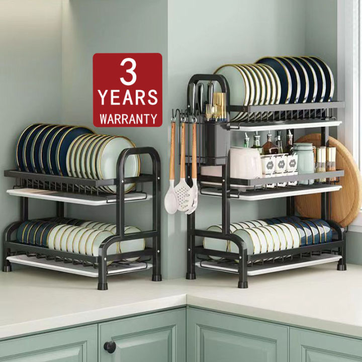 2 Layers Dish Storage Rack Dish Rack Kitchen Storage Holder