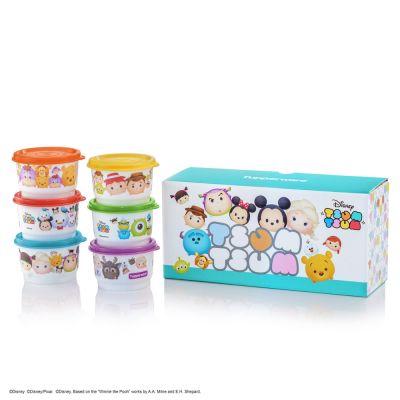 Tupperware Disney Tsum-Tsum Gift Set ชุดกระปุกทัพเพอร์แวร์ดิสนี่ ลิขสิทธิ์แท้ ขนาดจิ๋ว หลากสี ฝาปิดแน่นสนิท อาหารไม่ซึม