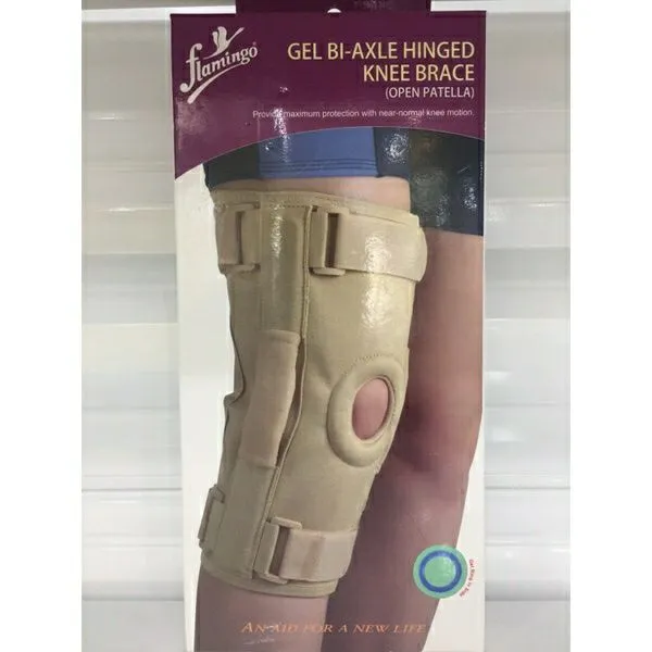 FLAMINGO GEL BIAXLE HINGED KNEE BRACE (OPEN PATELLA) (SIZEM/L/XL