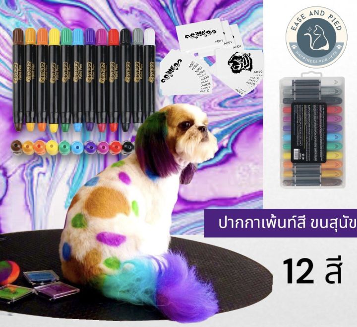 ปากกาเพ้นท์สีขน-สีย้อมขน-ย้อมสีขนสุนัข-แมว-สําหรับสัตว์เลี้ยง-สีย้อมขนชั่วคราว-ล้างออกได้