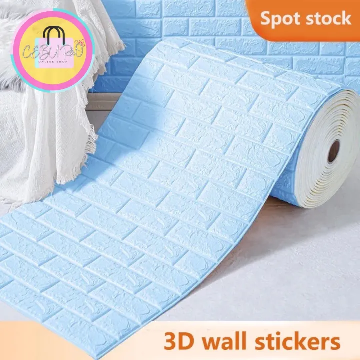 CEBUR&O Cut Per 70x15cm DIY 3D Bricks Adhesive Wallpaper Decor Foam Wall  Paper waterproof For Living Room Ceiling Balcony Wall Kitchen Bed Room |  Lazada PH