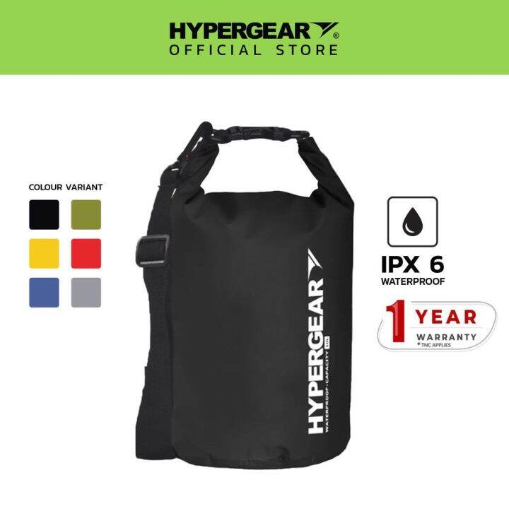 Hypergear Dry Bag 10L (Waterproof Durable Heavy Duty Outdoor Multifunction Adjustable) Lazada