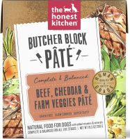 อาหารเปียกสุนัข The Honest Kitchen Butcher Block Pate สูตร Beef, Cheddar &amp; Farm Veggies ขนาด 298 g