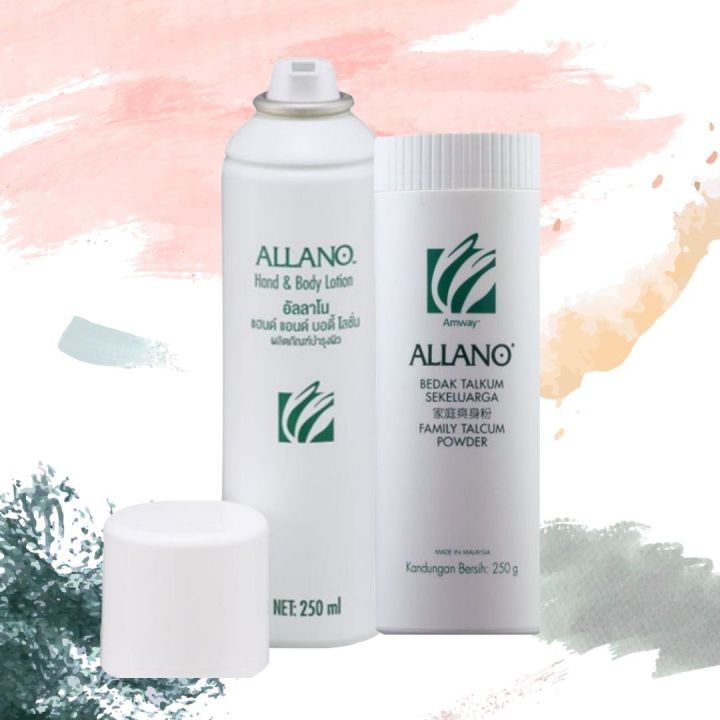 ALLANO by AMWAY HAND & BODY LOTION SPRAY , FAMILY TALCUM POWDER